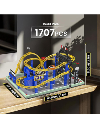 Mould King Montaña Rusa Torbellino 1707 Piezas Control Remoto