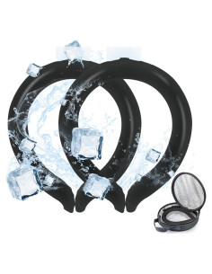 Tubo de Enfriamiento para Cuello YOYORI 2 Pcs Reutilizable Negro