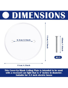 Cubierta Plana de Plástico Shimeyao 11 cm - 26 Piezas 2
