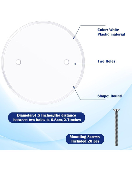 Cubierta Plana de Plástico Shimeyao 11 cm - 26 Piezas