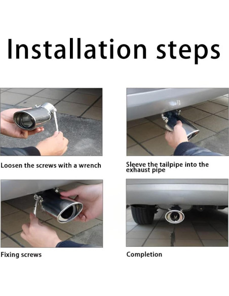 Punta de Escape Universal AICEL 14 cm Acero Inoxidable Cromado