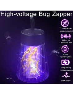 Zapper de Insectos Portátil SHENZHEN TELIKE 600V USB Recargable 2