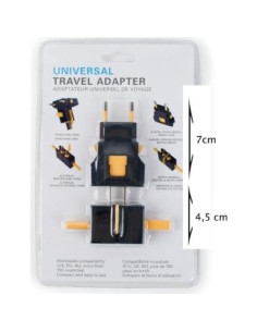 Adaptador de Viaje Universal Kikkerland UL03-A, Negro 2