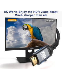 Cable HDMI 8K ALLEASA 3.66m 48Gbps Alta Velocidad eARC HDR 2