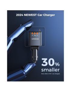 Adaptador de Coche Bluetooth 5.3 SUPERONE con Cargador 69W 2