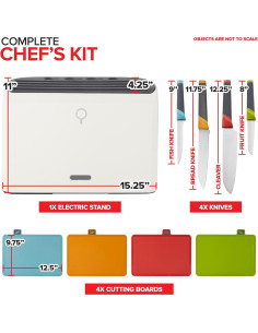 Juego de tablas de cortar y cuchillos Modern Innovations - Autolimpiante 2