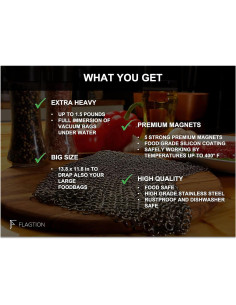 Juego de Accesorios Sous Vide FLAGTION - Red Acero Inoxidable 35x30cm 2