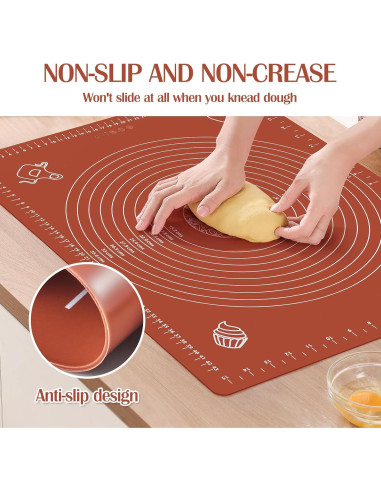 Juego de 6 Utensilios de Cocina Leedylove - Tapete Silicona 50.8x40.6cm