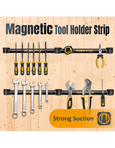 Barra Magnética para Herramientas POWERTEC 30.48 cm 4PK