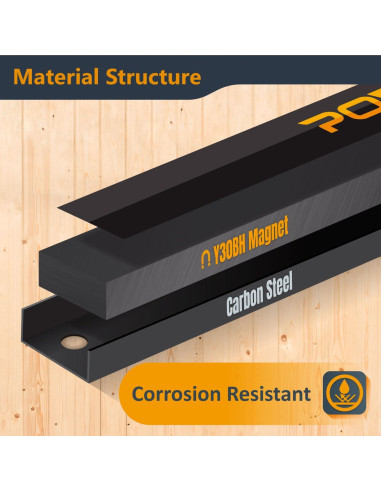 Barra Magnética para Herramientas POWERTEC 30.48 cm 4PK