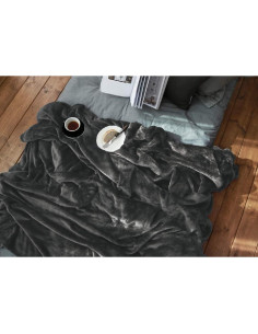 Manta Solarón Reina Extra Grande 430 GSM Franela Gris Profundo 2