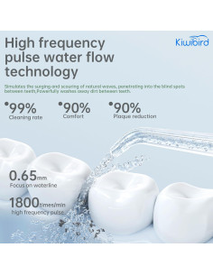 Irrigador Oral Inalámbrico KIWIBIRD C1 230ml IPX8 3 Modos 2