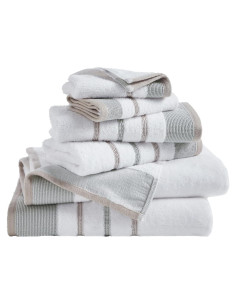 Juego de Toallas de Baño 6 Piezas Algodón Peinado Great Bay Home