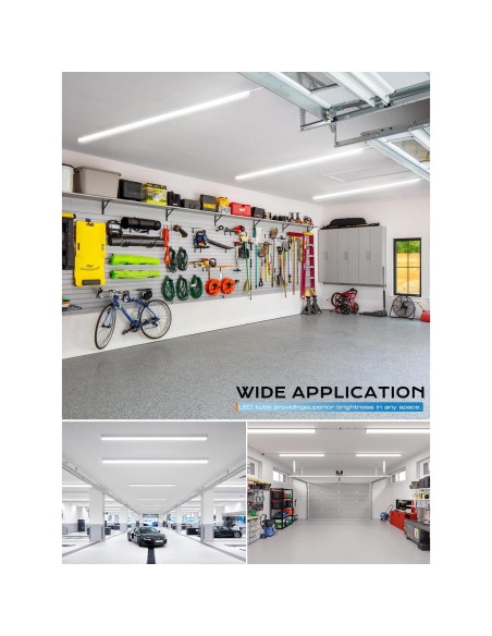 Luz de Taller LED 8FT ELEKICO 100W 15000lm Conectable 10 Pcs