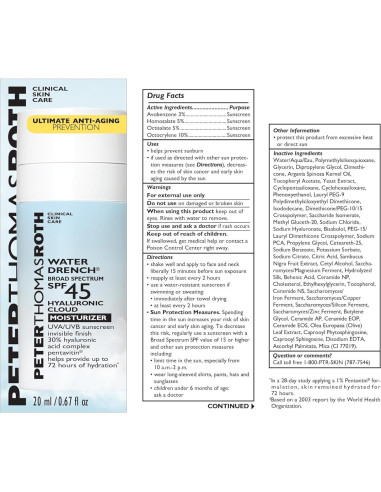 Hidratante Nubloso SPF 45 Peter Thomas Roth 19ml - Ligero y Resistente al Agua