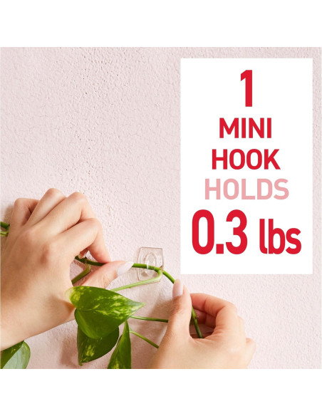 Ganchos de Pared Command 3M, 30 Ganchos Transparentes, 32 Tiras