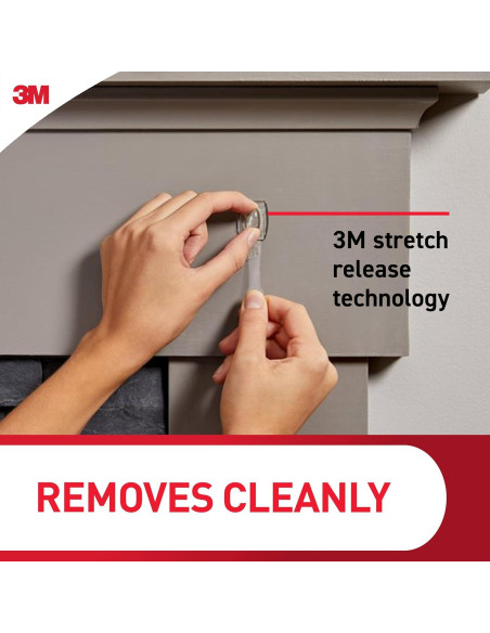 Ganchos de Pared Command 3M, 30 Ganchos Transparentes, 32 Tiras