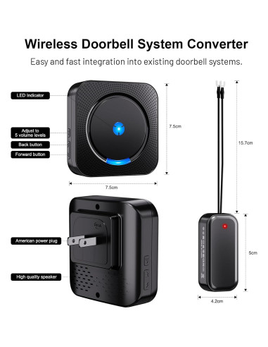 Extensor de Timbre Inalámbrico BESIMLIVE para Blink Video Doorbell