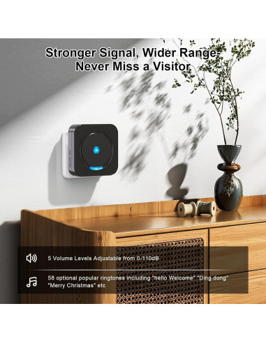 Extensor de Timbre Inalámbrico BESIMLIVE para Blink Video Doorbell