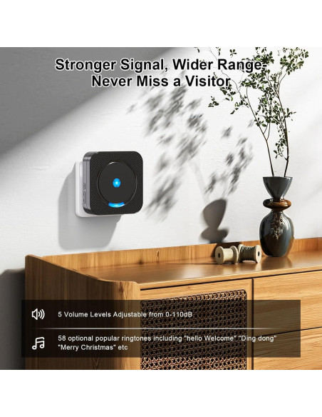 Extensor de Timbre Inalámbrico BESIMLIVE para Blink Video Doorbell