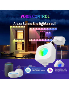 Luces Exteriores LED RGB 30.48m Fitop, IP67, Control APP/Voz 2