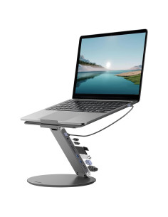 Soporte de Laptop Ajustable Kuxiu 8 en 1 USB-C 10-17" Gris