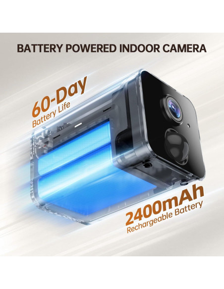 Cámara Espía Inalámbrica 2K HD con Audio y Detección AI Cámara Espía Inalámbrica 2K HD con Audio y Detección AI