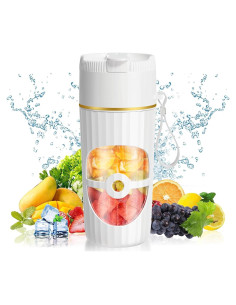 Mezclador Portátil PONDI de Vidrio 450ml Recargable USB-C Blanco