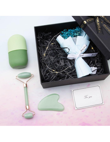 Rodillo de Hielo Facial Bestmemories + Gua Sha + Molde de Silicona