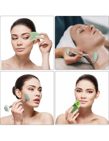 Rodillo de Hielo Facial Bestmemories + Gua Sha + Molde de Silicona