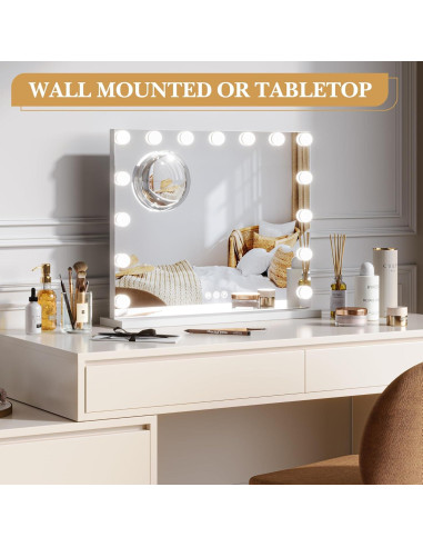 Espejo de Tocador GAOMON Iluminado 58.4x45.7cm LED 3X