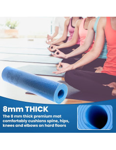 Esterilla de Yoga Koa TPE Antideslizante 1.83m Azul 2