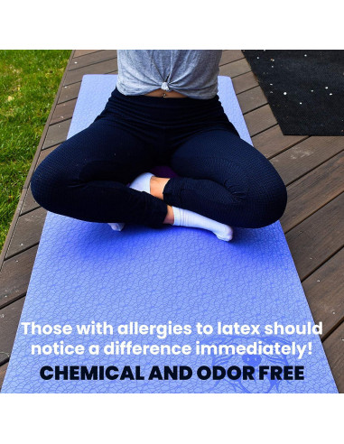 Esterilla de Yoga Koa TPE Antideslizante 1.83m Azul