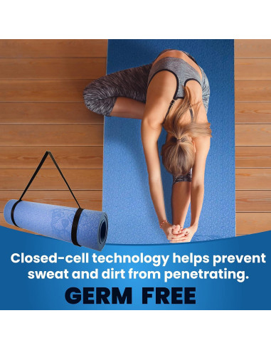 Esterilla de Yoga Koa TPE Antideslizante 1.83m Azul