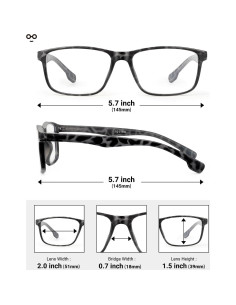 Paquete de 4 Gafas de Lectura JOLISU con Bloqueo Luz Azul 1.25x 2