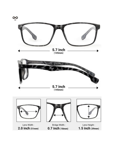 Paquete de 4 Gafas de Lectura JOLISU con Bloqueo Luz Azul 1.25x