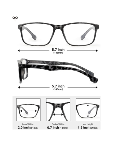 Paquete de 4 Gafas de Lectura JOLISU con Bloqueo Luz Azul 1.25x