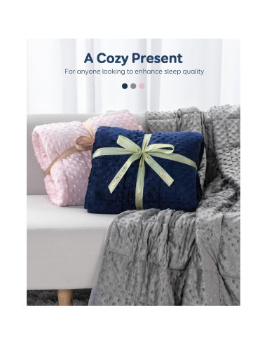 Manta con peso Kivik 6.8 kg 152x203 cm gris reversible