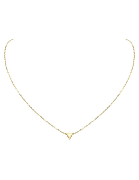 Collar Personalizado ChicSilver de Plata Esterlina 925 Triángulo 40.6 cm