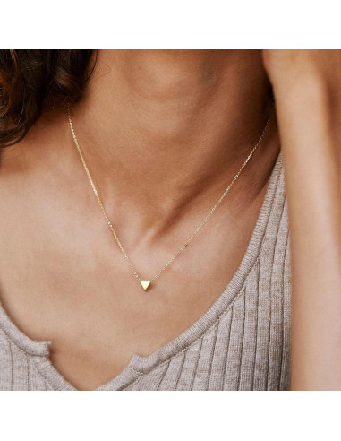 Collar Personalizado ChicSilver de Plata Esterlina 925 Triángulo 40.6 cm