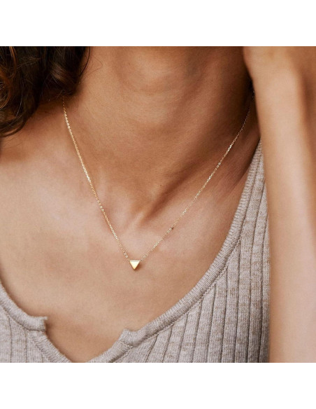 Collar Personalizado ChicSilver de Plata Esterlina 925 Triángulo 40.6 cm