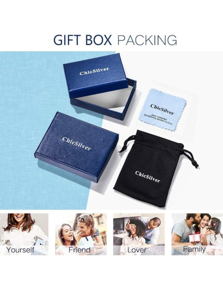 Collar Personalizado ChicSilver de Plata Esterlina 925 Triángulo 40.6 cm