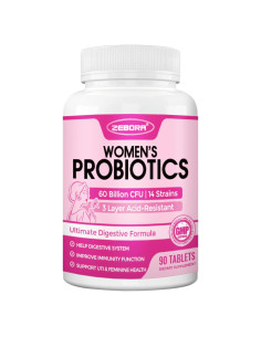 Probioticos ZEBORA para Mujeres 90 Tabletas 60 Mil Millones