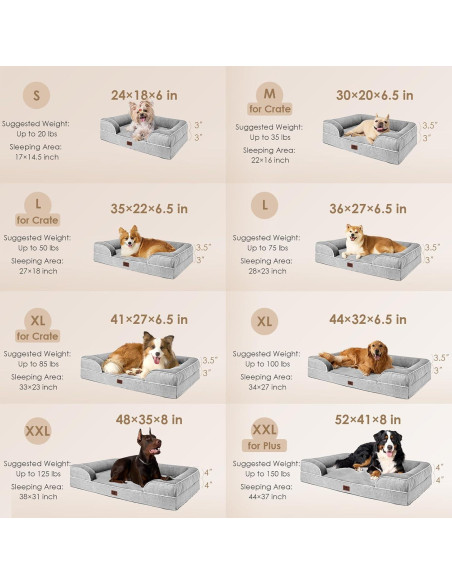 Cama ortopédica para perros grandes EHEYCIGA 112x81cm viscoelástica