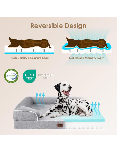Cama ortopédica para perros grandes EHEYCIGA 112x81cm viscoelástica