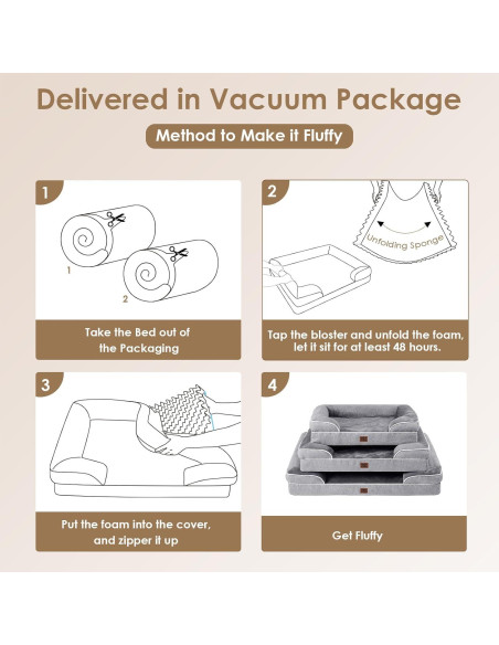 Cama ortopédica para perros grandes EHEYCIGA 112x81cm viscoelástica