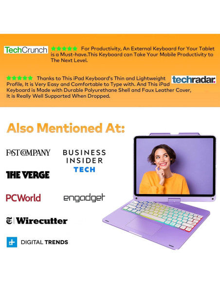 Funda Teclado Inalámbrico OYOSUOGG para iPad Pro 12.9" RGB Funda Teclado Inalámbrico OYOSUOGG para iPad Pro 12.9" RGB