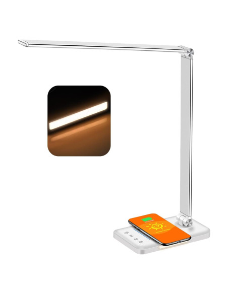 Lámpara de Escritorio LED AFROG EK009A con Cargador Inalámbrico