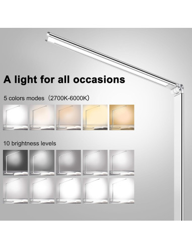 Lámpara de Escritorio LED AFROG EK009A con Cargador Inalámbrico