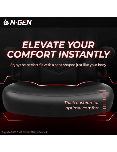 Silla de Videojuegos Ergonómica NEO CHAIR Ajustable Negro